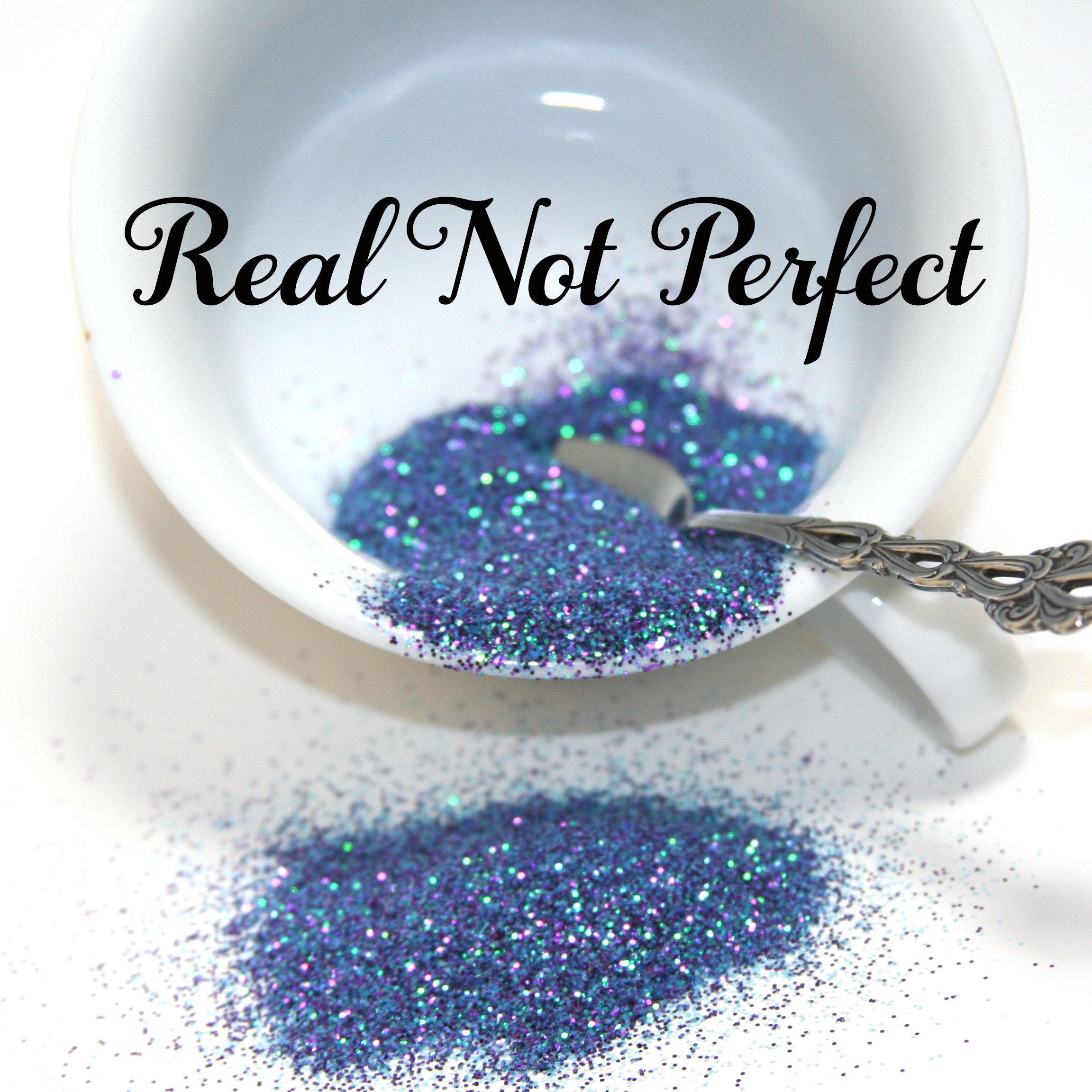 3 Ring Blue & Purple Fine Grain Blend Of Hexagon Polyester Glitter Solvent Resistant