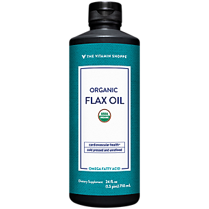 Certified Organic Flax Seed Oil - Essential Fatty Acid with 7.6G of ALA Per Serving (24 Fluid Ounces)