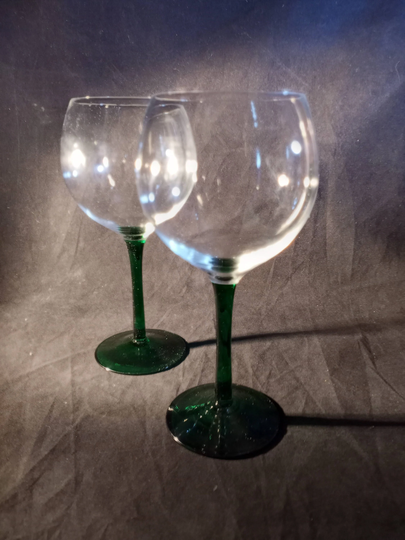 Neman 250ml/8.5oz Handmade 24%-Lead Crystal Crystal Wine Glass, Green Color  Stemmed Wine Glass, Set of 6