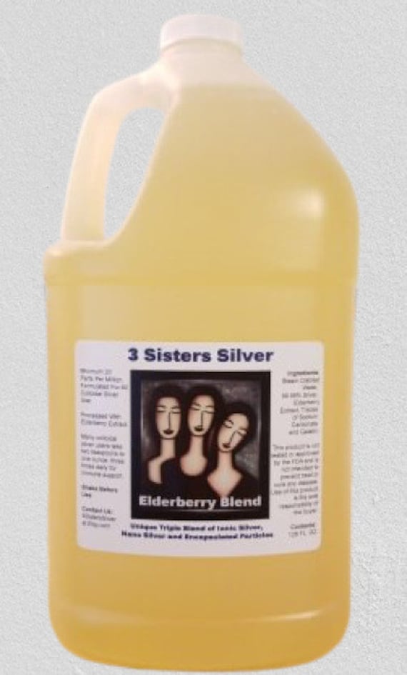 3Ss-Elderberry Blend 20 Ppm Colloidal Silver-128 Ounces