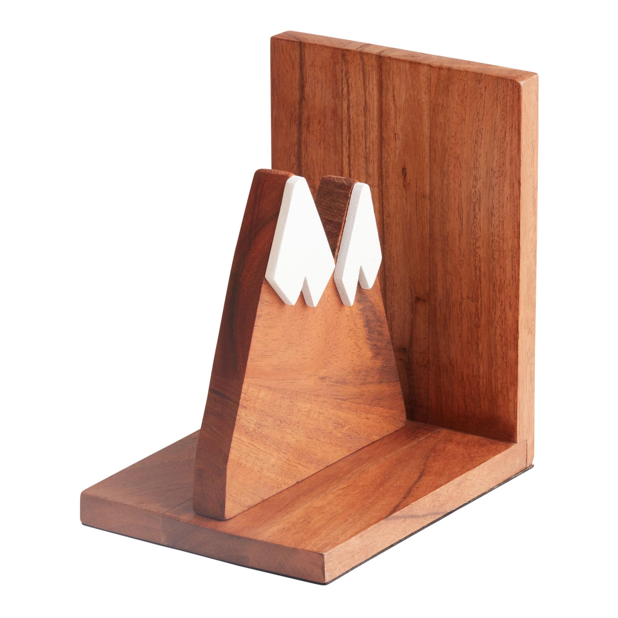 Wood Mountain Bookends by World Market