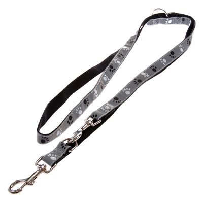 Trixie Reflective Paws Dog Lead - Silver - 200cm