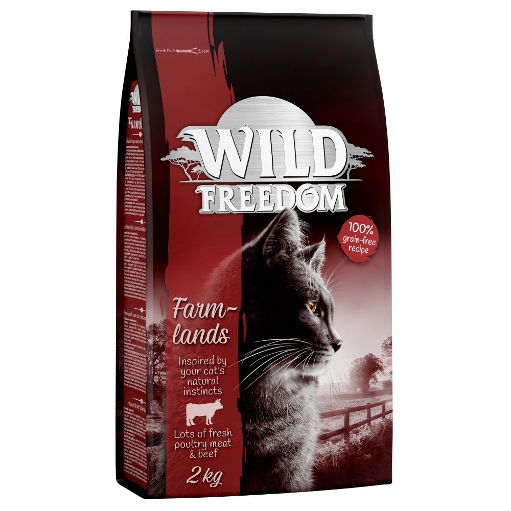 6kg Wild Freedom Dry Cat Food - Save £5!* - Adult Farmlands - Beef (3 x 2kg)