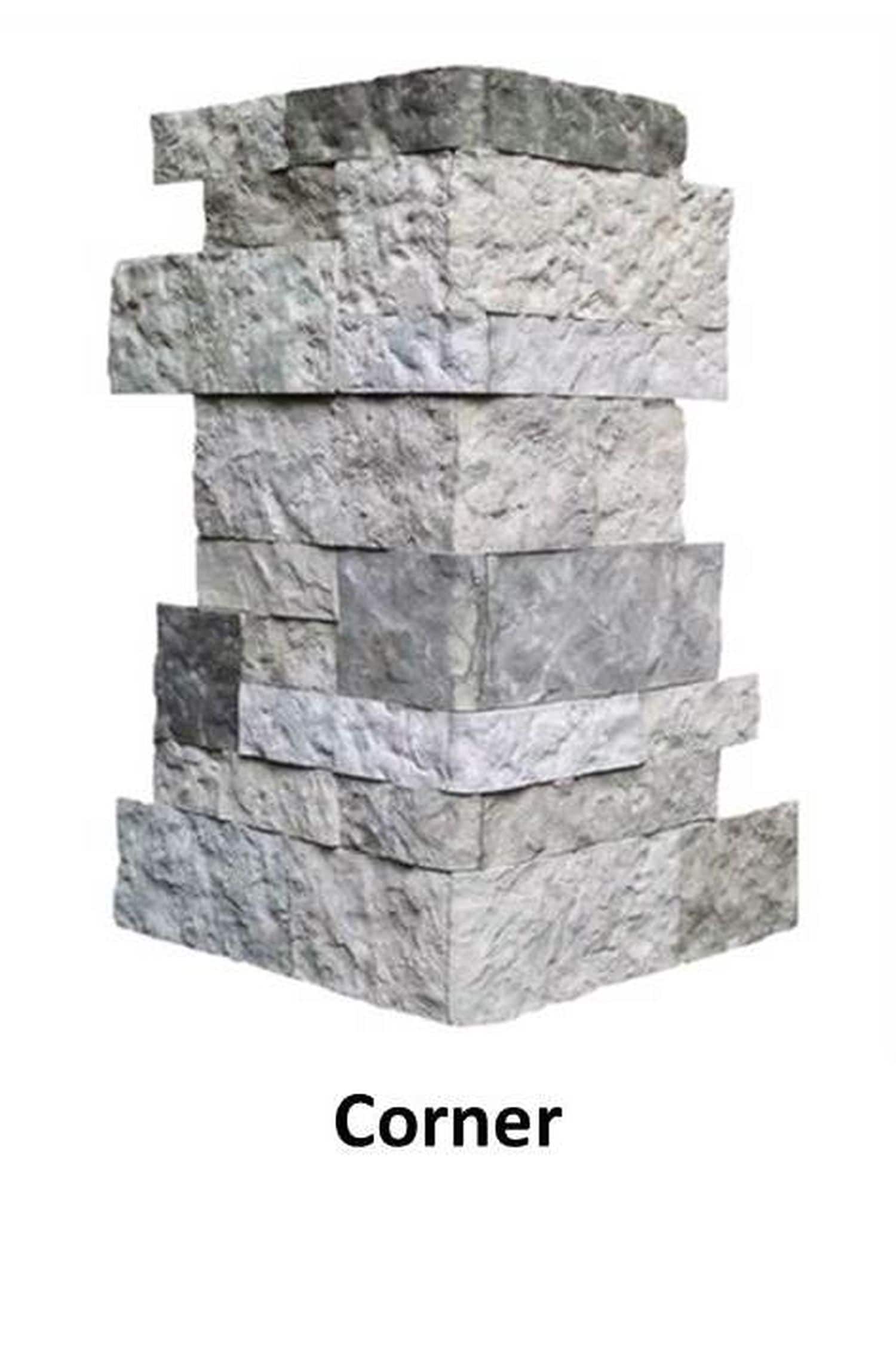 AirStone Corners/Finished End Stone 6-sq ft Spring Creek Blend Faux Stone Veneer in Gray | SCCES