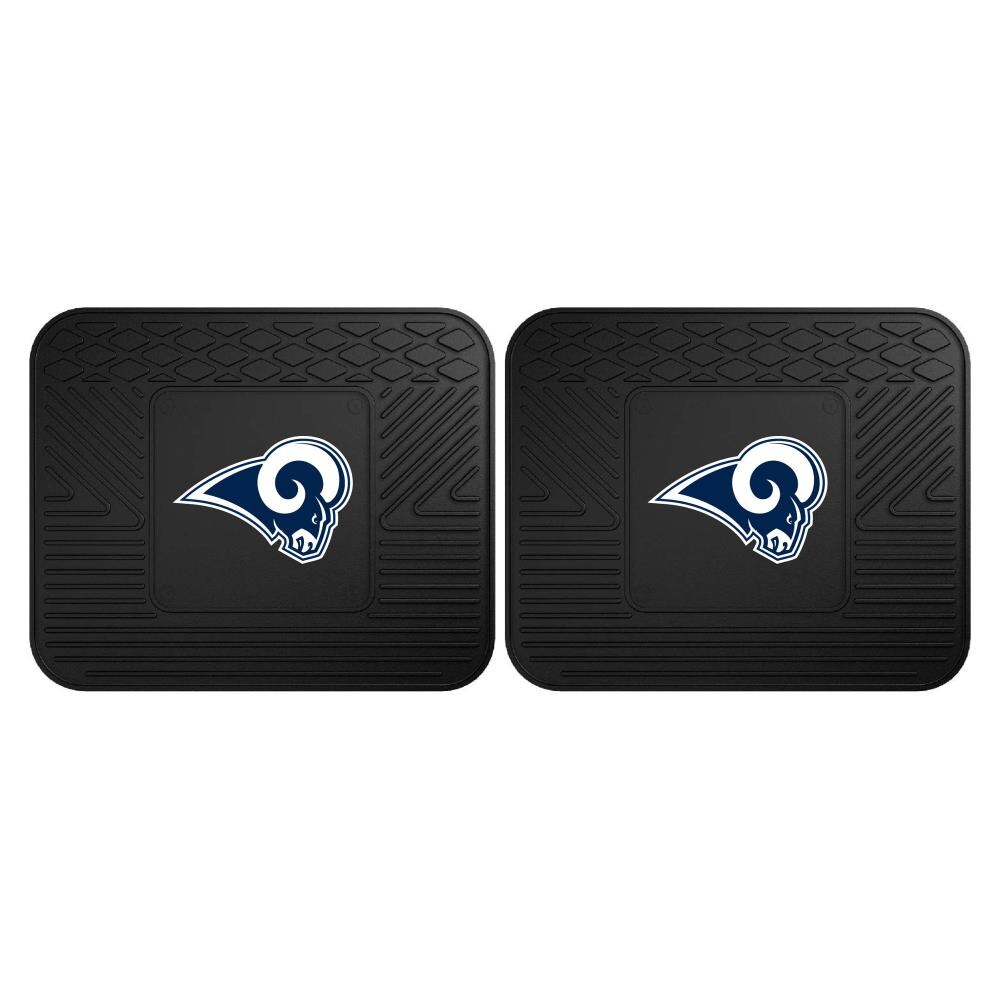 FANMATS Los Angeles Rams 2-Pack Utility Floor Mats in Black | 12360