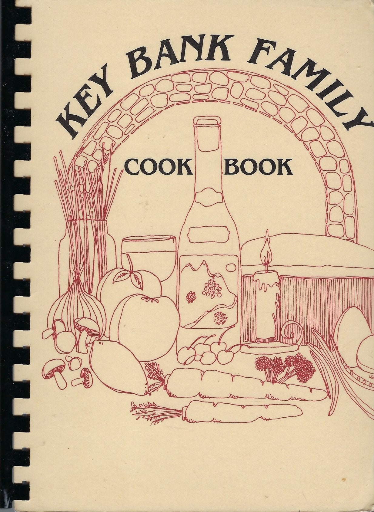 Albany New York Vintage Key Bank Family Cookbook Ny Community Favorite Recipes Collectible Souvenir Spiral Bound Rare Local Cook Book