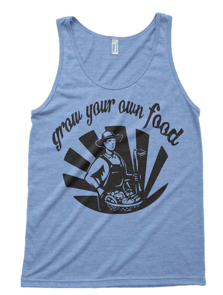 Mens Grow Your Own Food Tri-Blend Tank - American Apparel Unisex Tanktop Xs S M L Xl | Color Options