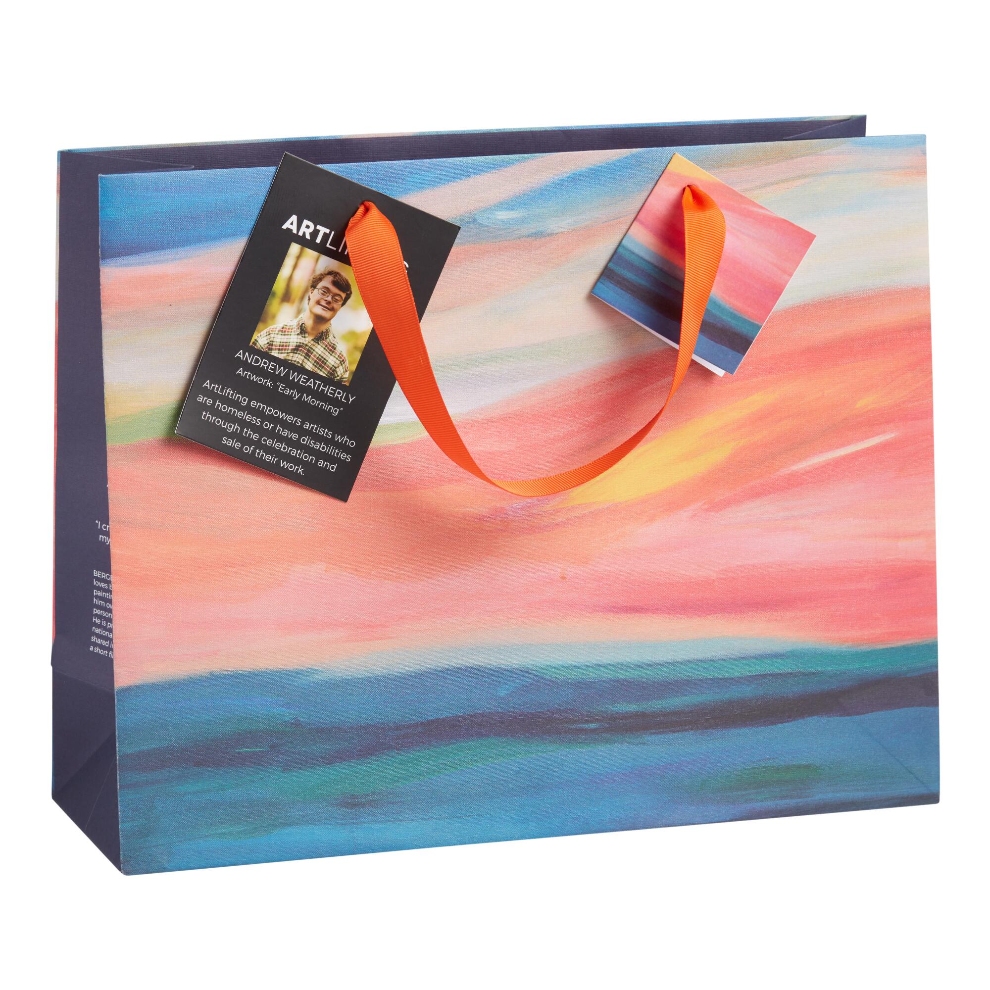 Large ArtLifting Early Morning Gift Bag: Multi - Paper by World Market