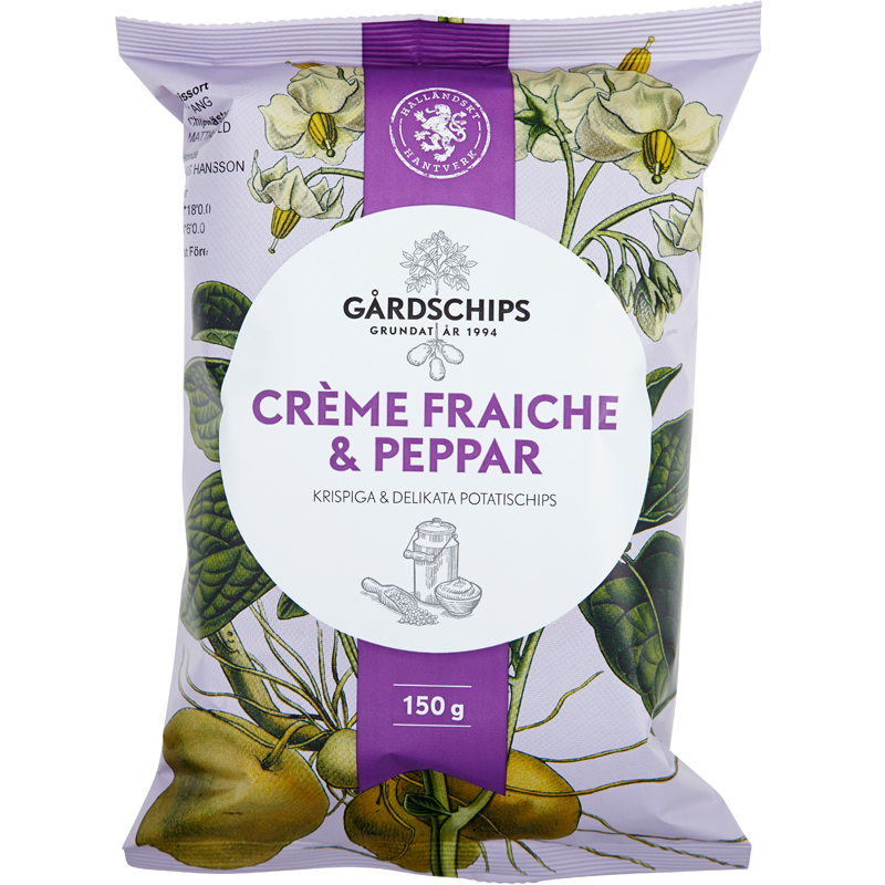 Chips Crème Fraiche & Peppar 150g - 37% rabatt