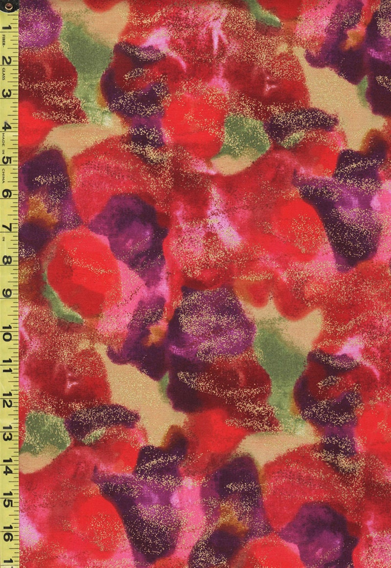 Asian - Blender-Coordinate Abstract Rainbow Floral cm8284 By The Half Yard