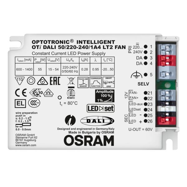 Osram Optotronic Intelligent DALI LED-driver 50/220-240/1A4