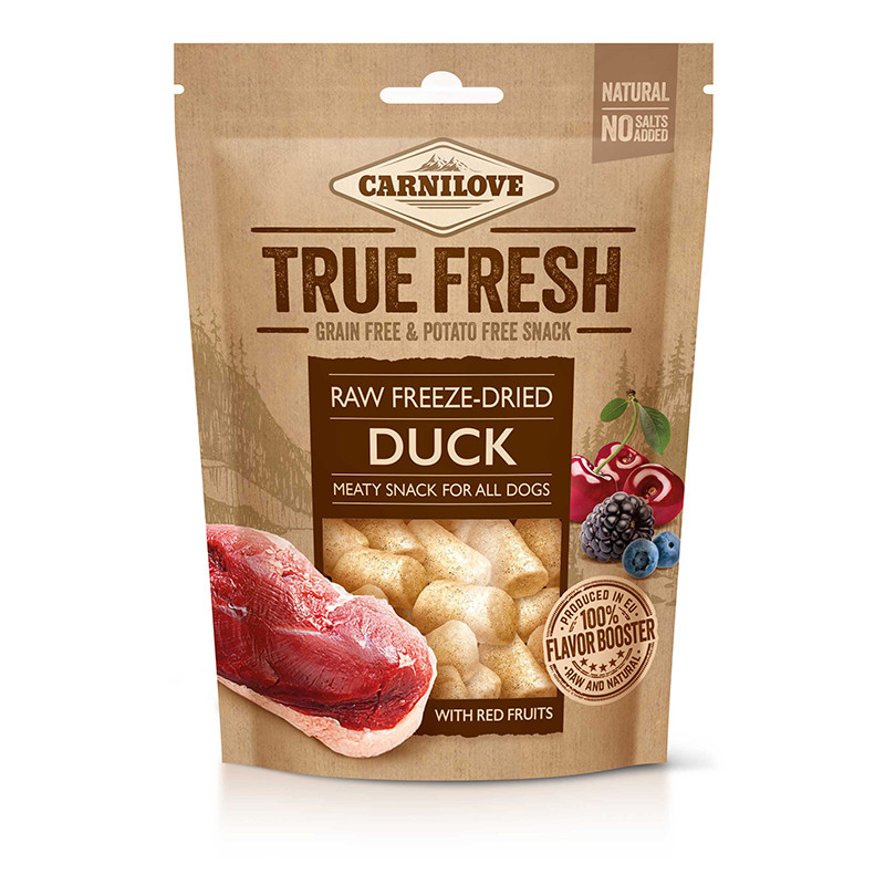 Carnilove Raw freezedried Duck/Red fruit 40g
