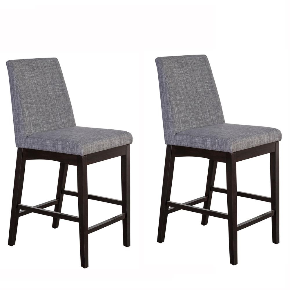 Home Source Industries Set of 2 Contemporary/Modern Polyester Blend Upholstered Dining Side Chair (Composite Frame) in Brown | H-6058-ST-LW