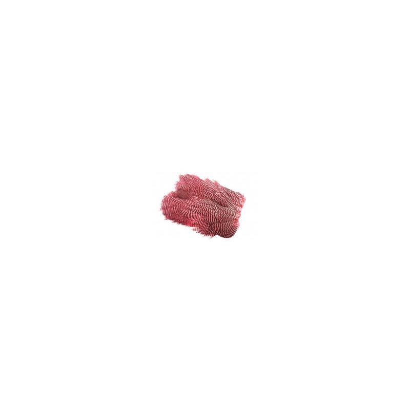 Softhackle patch Grizzly Shrimp Pink
