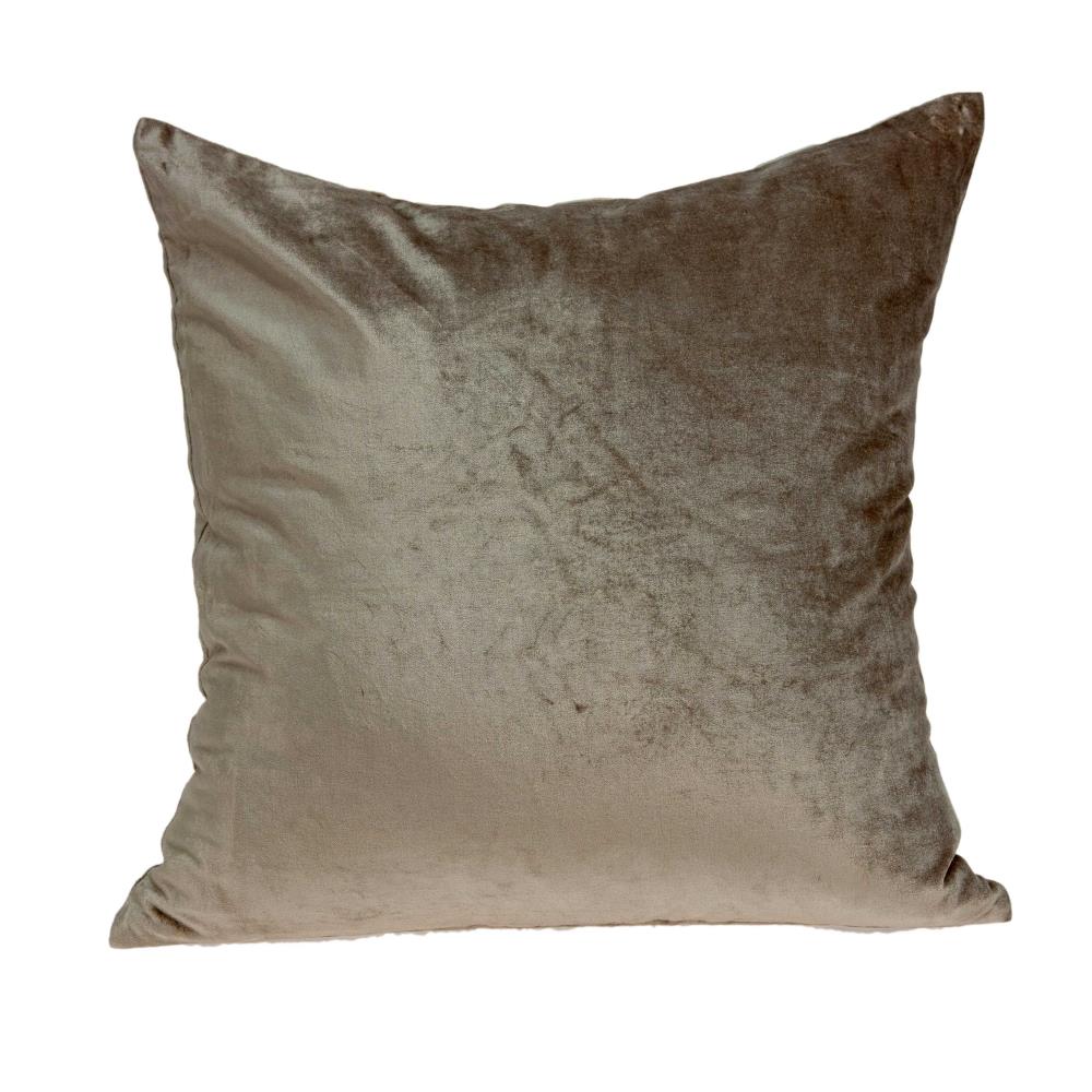 HomeRoots Jordan Taupe Standard Cotton Viscose Blend Pillow Case in Brown | 334193
