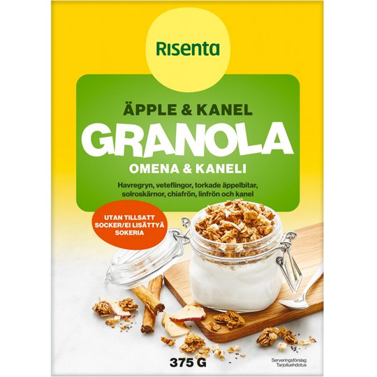 Granola Omena & Kaneli 375 g - 45% alennus