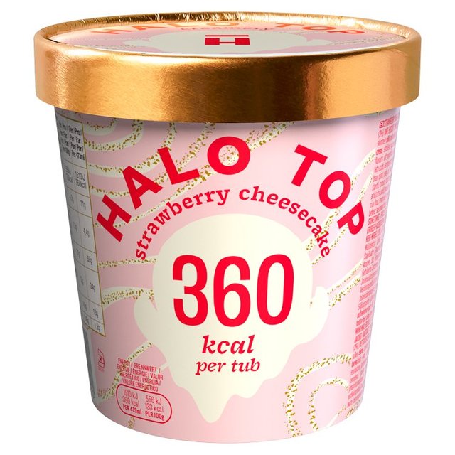 Halo Top Strawberry Cheesecake Low Calorie Ice Cream