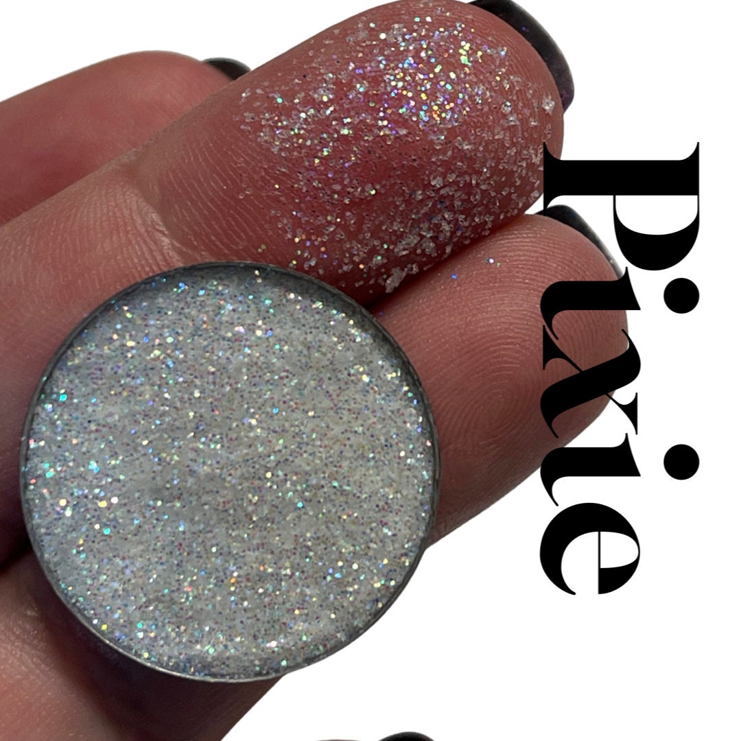 Pixie - Hand Blended Pressed Glitter Eyeshadow Pigment Shadow Singles Custom Blend