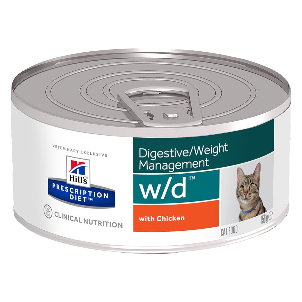 Hill's Prescription Diet Feline w/d Digestive/Weight Management - Chicken - Saver Pack: 24 x 156g