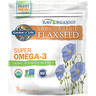Raw Organic Flax Seed with Super Omega-3s (28 Servings)