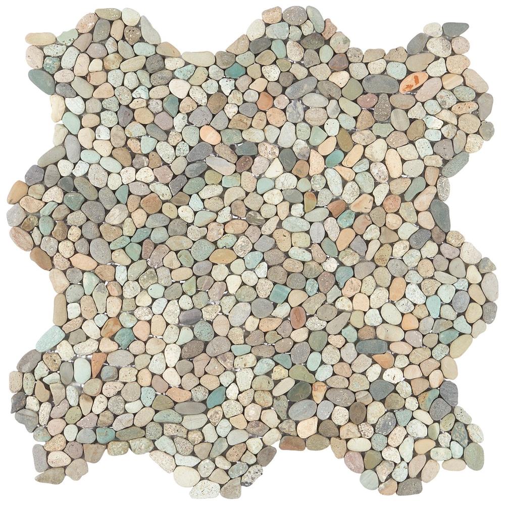 Lowe's Landscape Dark Blend 3-in x 6-in Natural Pebble Wall Tile Sample | EXT3RD105005
