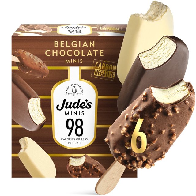 Jude's Mini Chocolate, Almond & White Lower Calorie Ice Cream
