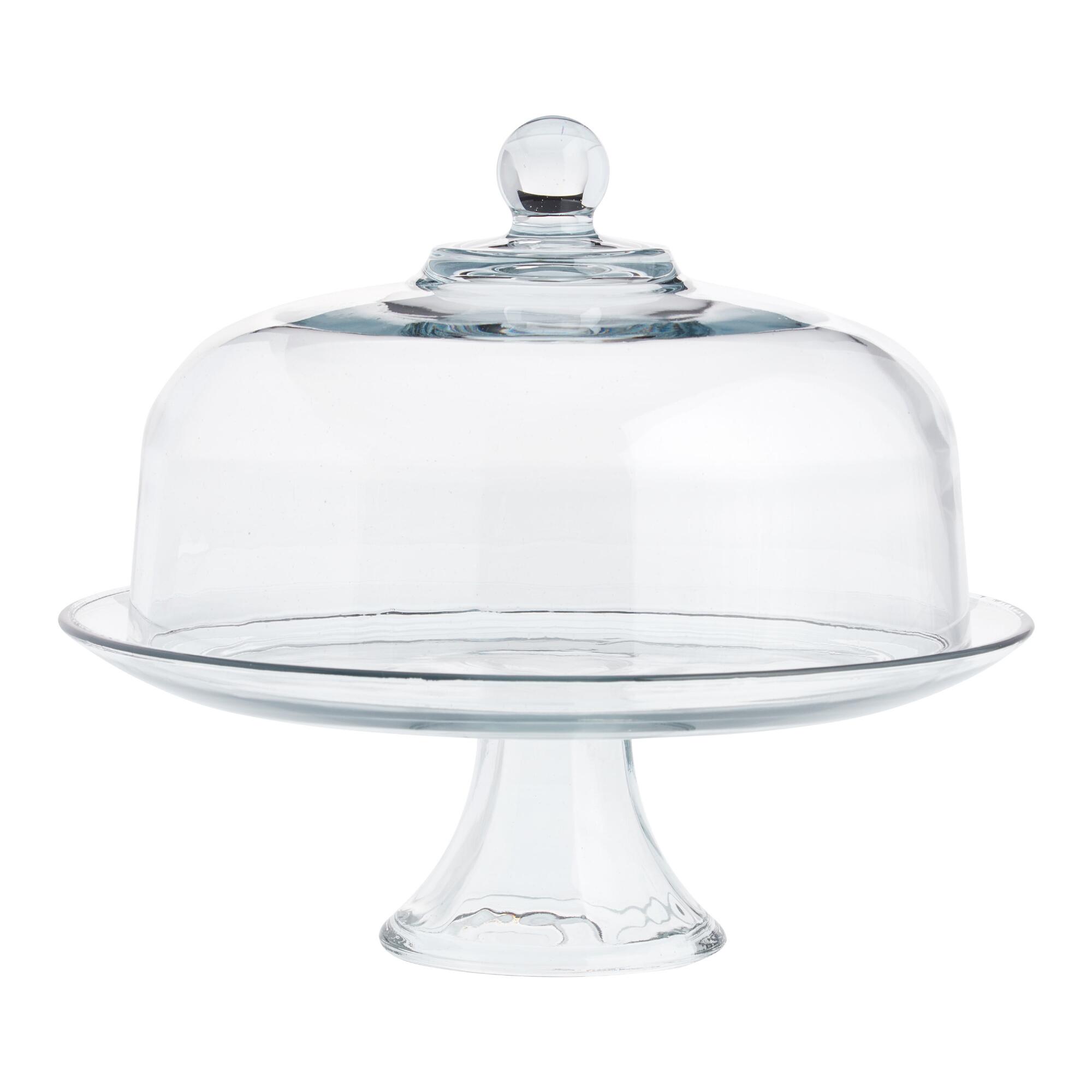 Clear Glass Cake Stand and Cloche Set by World Market