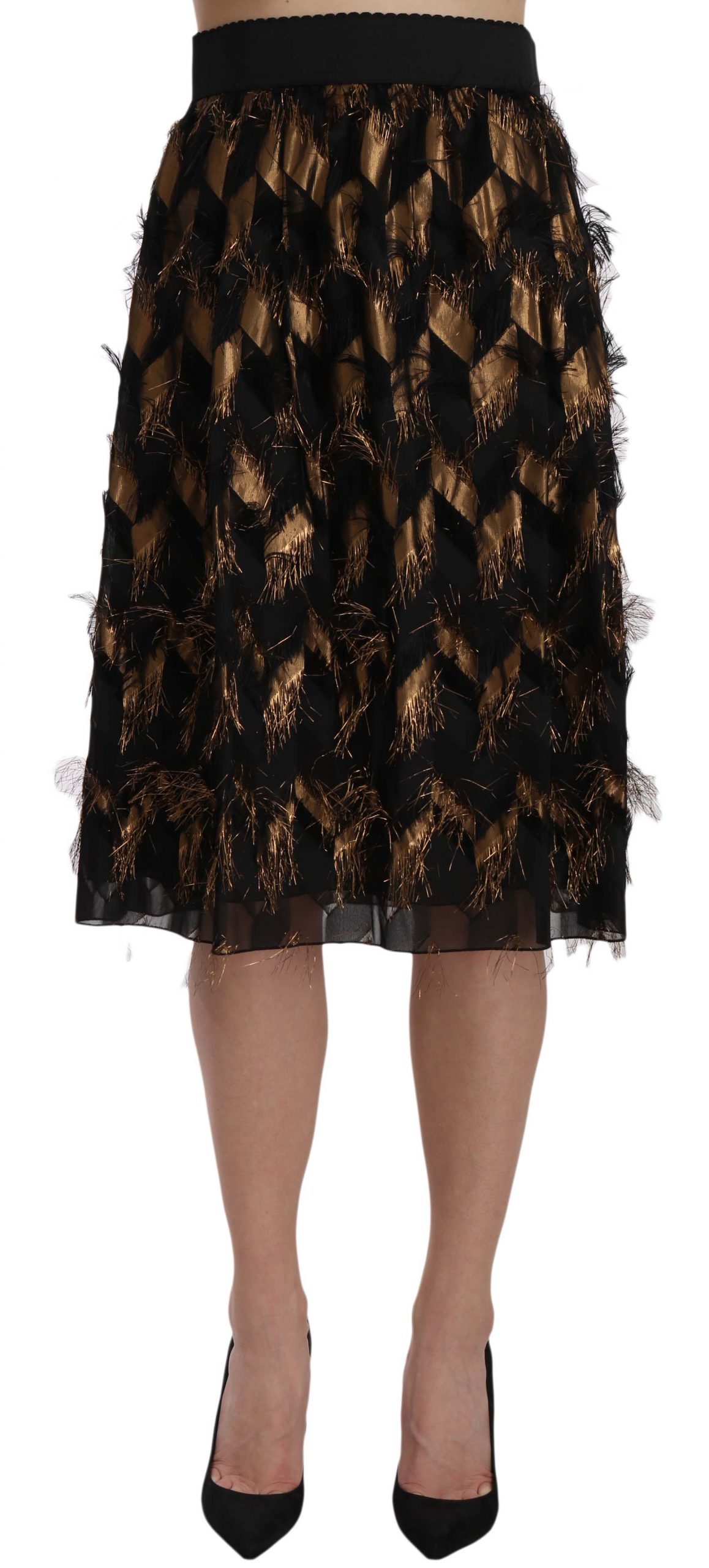 Black and gold clearance a line skirt uk