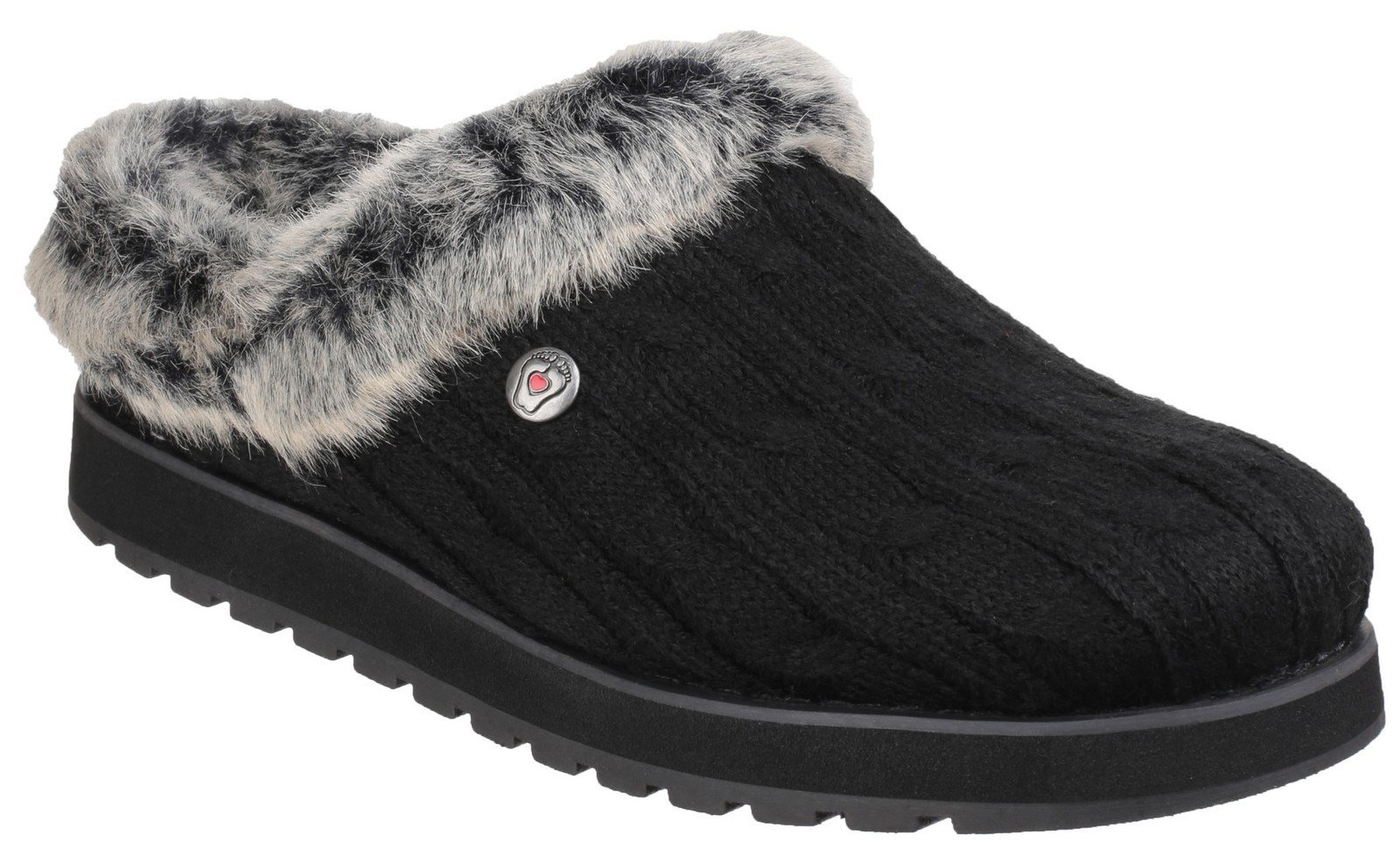 Skechers Women's Keepsakes Ice Angel Slip On Mule Slipper Black 24565 - Black 3