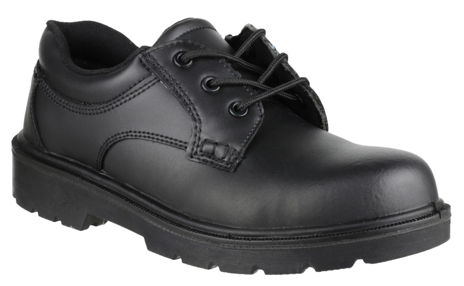 Amblers Unisex Safety Gibson Lace Shoe Black 01616 - Black 4