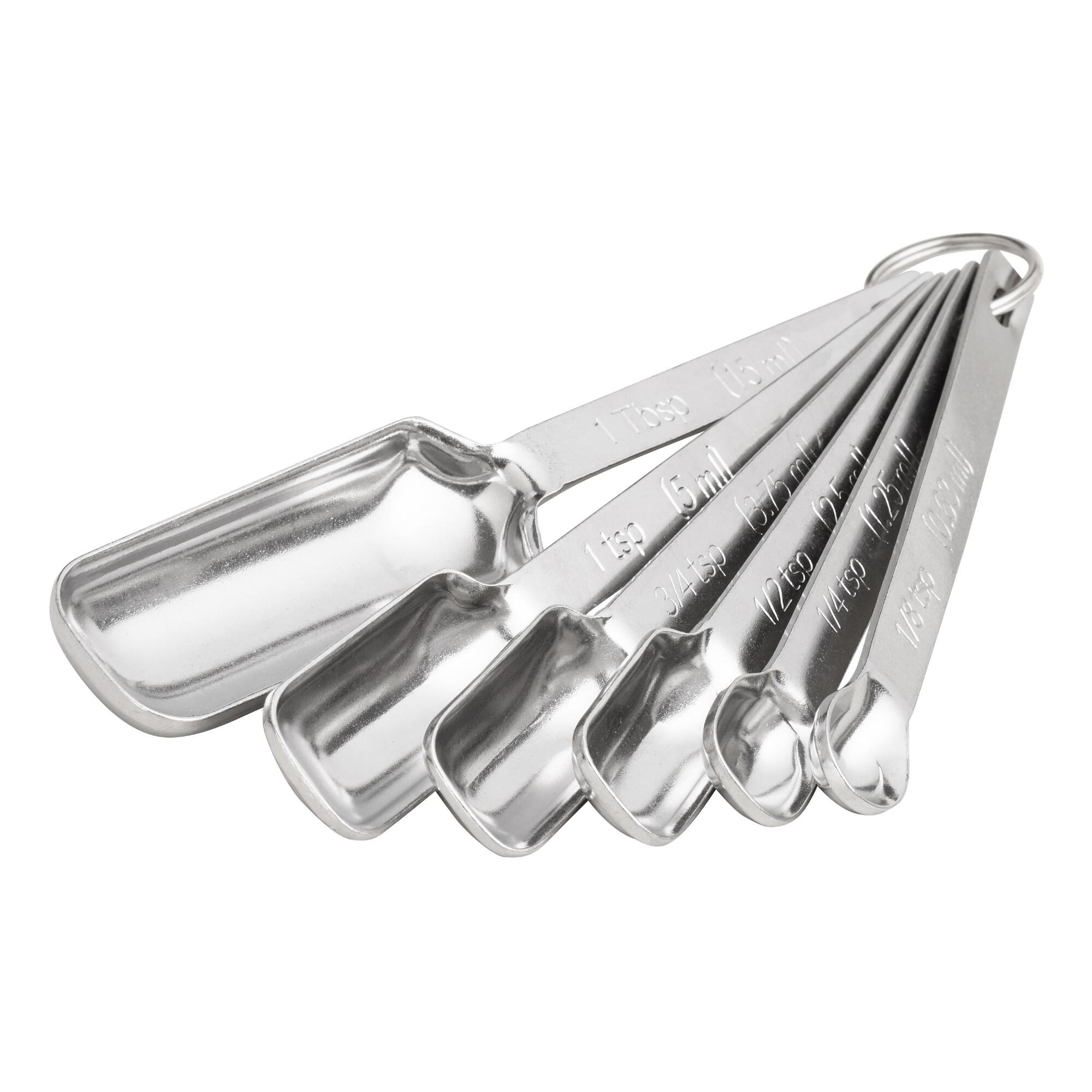 Rectangular Stainless Steel Measuring Spoon Set: Silver by World Market