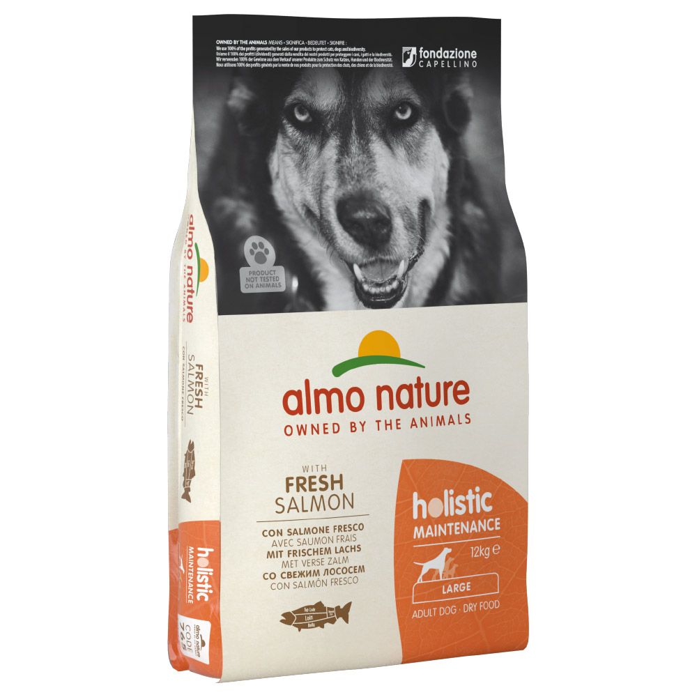 Almo Nature Holistic Dog Food - Large Adult Salmon & Rice - Economy Pack: 2 x 12kg