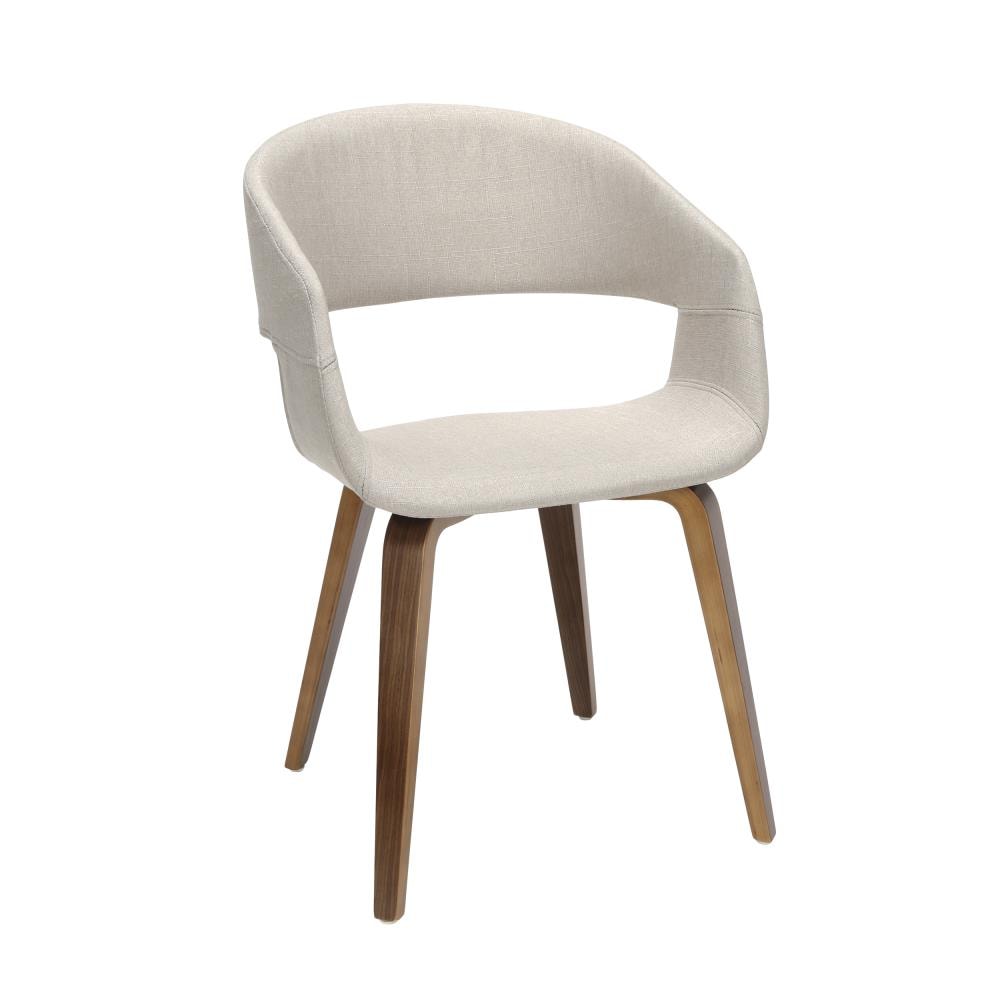 OFM Set of 2 161 Collection Traditional Polyester/Polyester Blend Upholstered Dining Side Chair (Wood Frame) in Off-White | 161-FACC-BGE-2