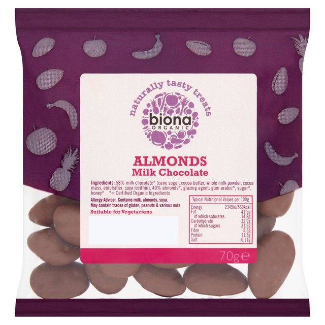 Biona Organic Almonds Milk Chocolate