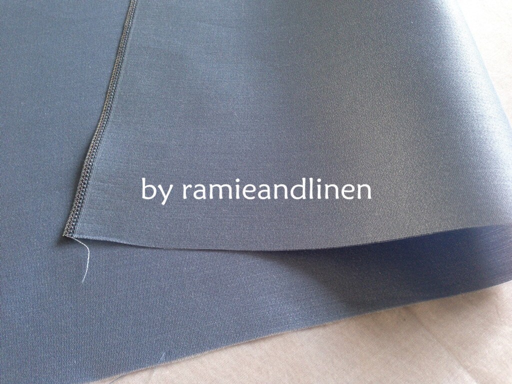 Silk Fabric, Light Blue Wool Blend Half Yard By 44 Wide