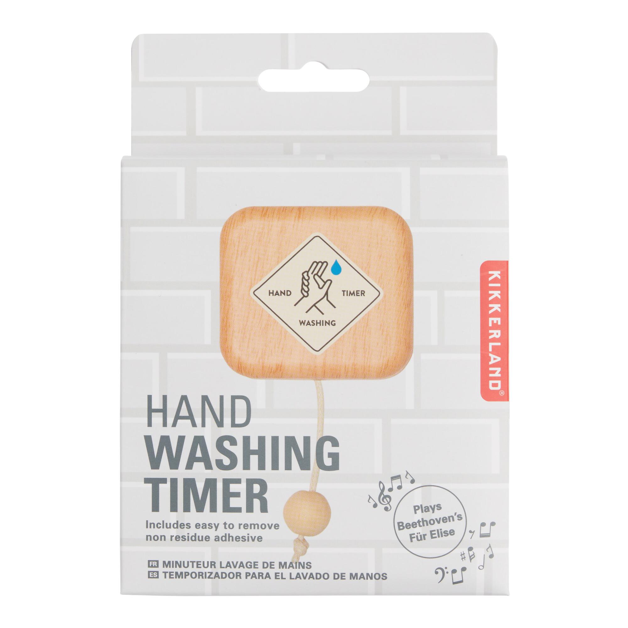 Kikkerland Hand Washing Timer: Wood - Galvanized Metal by World Market
