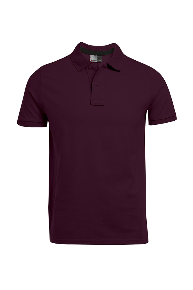 Single-Jersey Poloshirt Plus Size Herren Sale, Burgund-Schwarz, XXXL