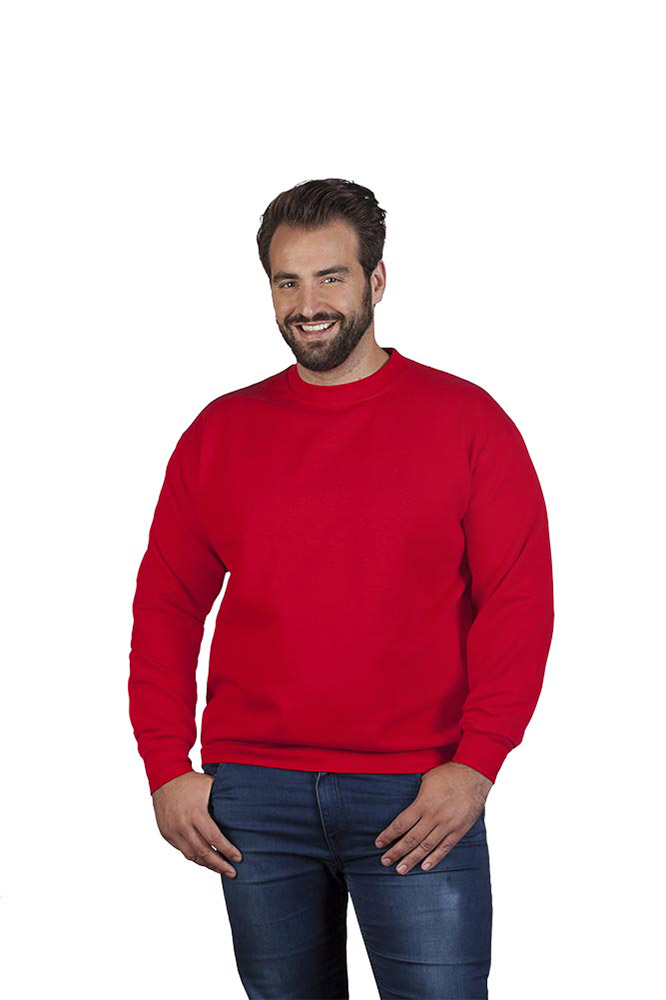 Premium Sweatshirt Plus Size Herren, Rot, XXXL