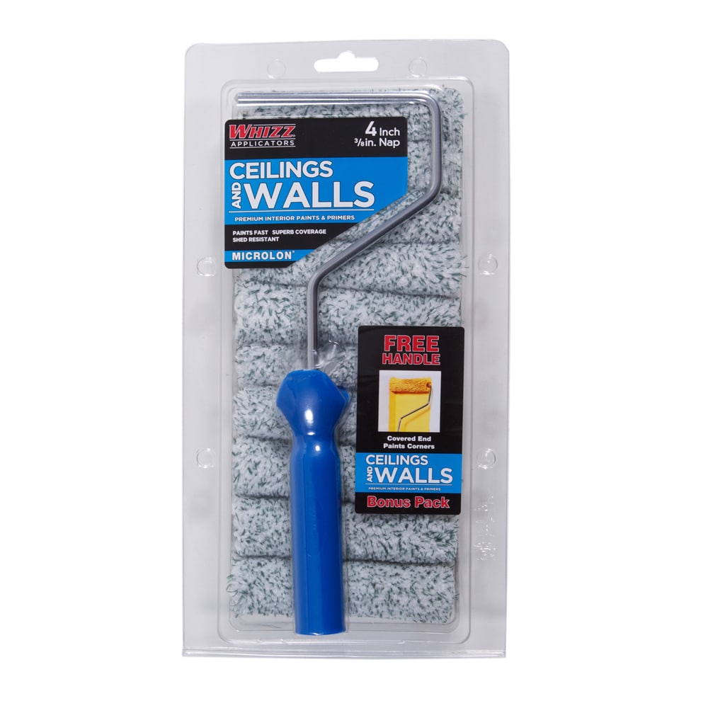WHIZZ 4-in x 3/8-in MICROLON Ceilings and Walls Synthetic Blend Mini Paint Roller | 96000F
