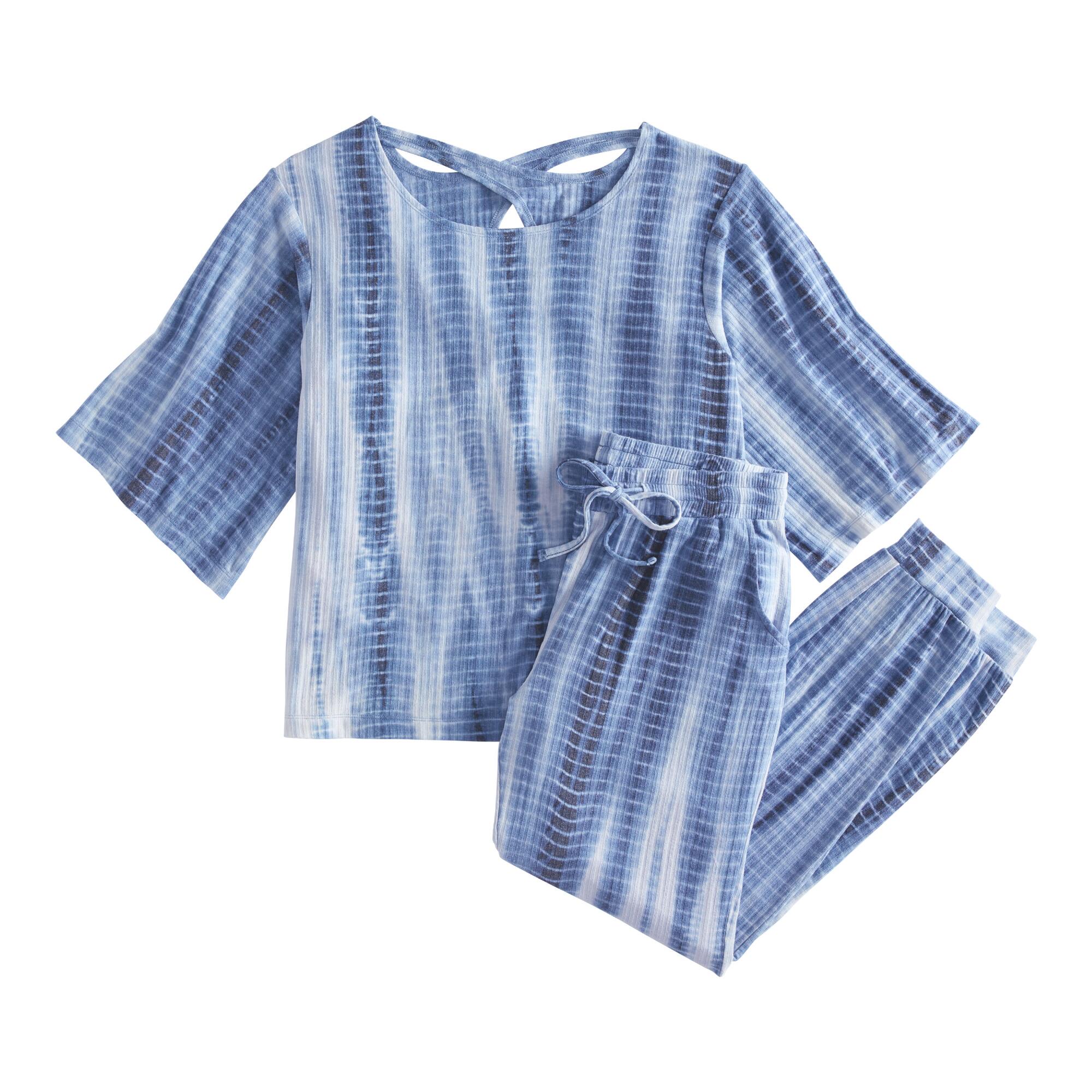 Indigo And White Tie Dye Loungewear Collection by World Market