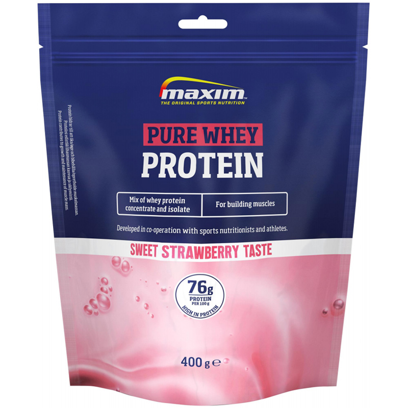 Proteinpulver "Pure Whey" Jordgubb 400g - 41% rabatt