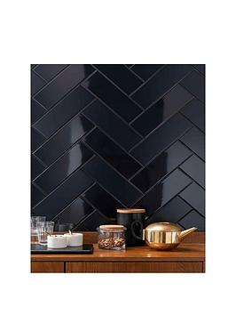 Buy Topps Tiles Linear Midnight Matt 30Cm X 10Cm (Box Of 34 Tiles) Online