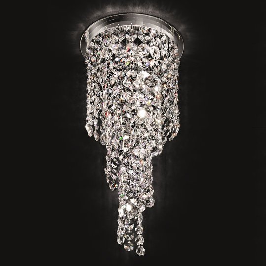 Spiraalinmuotoinen kristallikattolamppu Shine 30cm