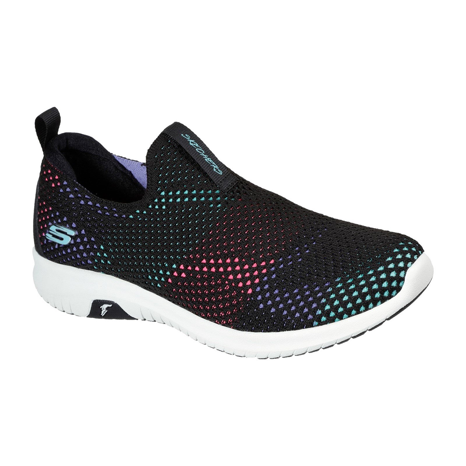 Skechers Women's Ultra Flex Prime Wondrous Gain Trainer Multicolor 32722 - Black/Multi 3