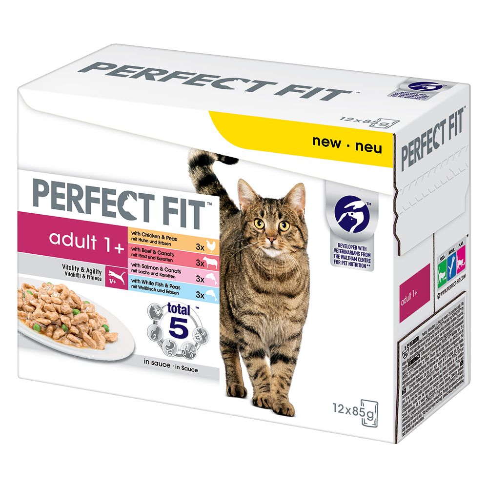 Perfect Fit Adult 1+ Pouches - Meat & Fish in Sauce - Saver Pack: 24 x 85g