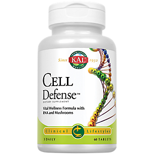 Cell Defense - Wellness Formula with RNA & Organic Mushrooms - 100mg of NAC (60 Tablets)
