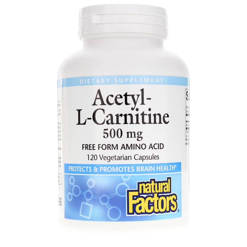 Natural Factors Acetyl-L-Carnitine 500 Mg 120 Veg Capsules
