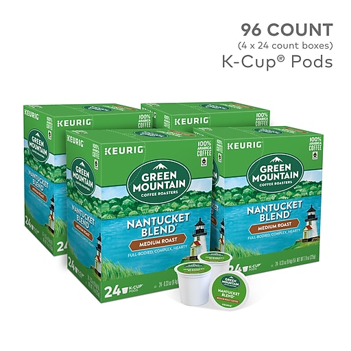 Green Mountain Nantucket Blend Coffee, Keurig K-Cup Pods, Medium Roast, 96/Carton (6663)