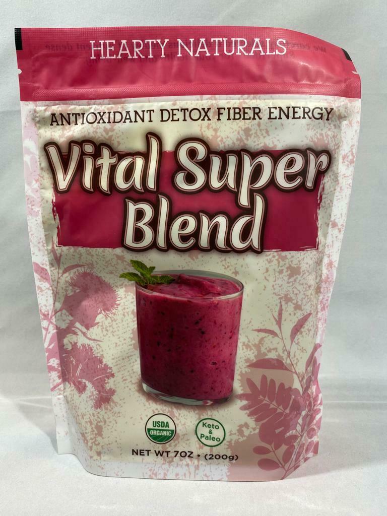 Hearty Naturals Organic Antioxidant Detox Fiber Energy Vital Super Blend - 7oz