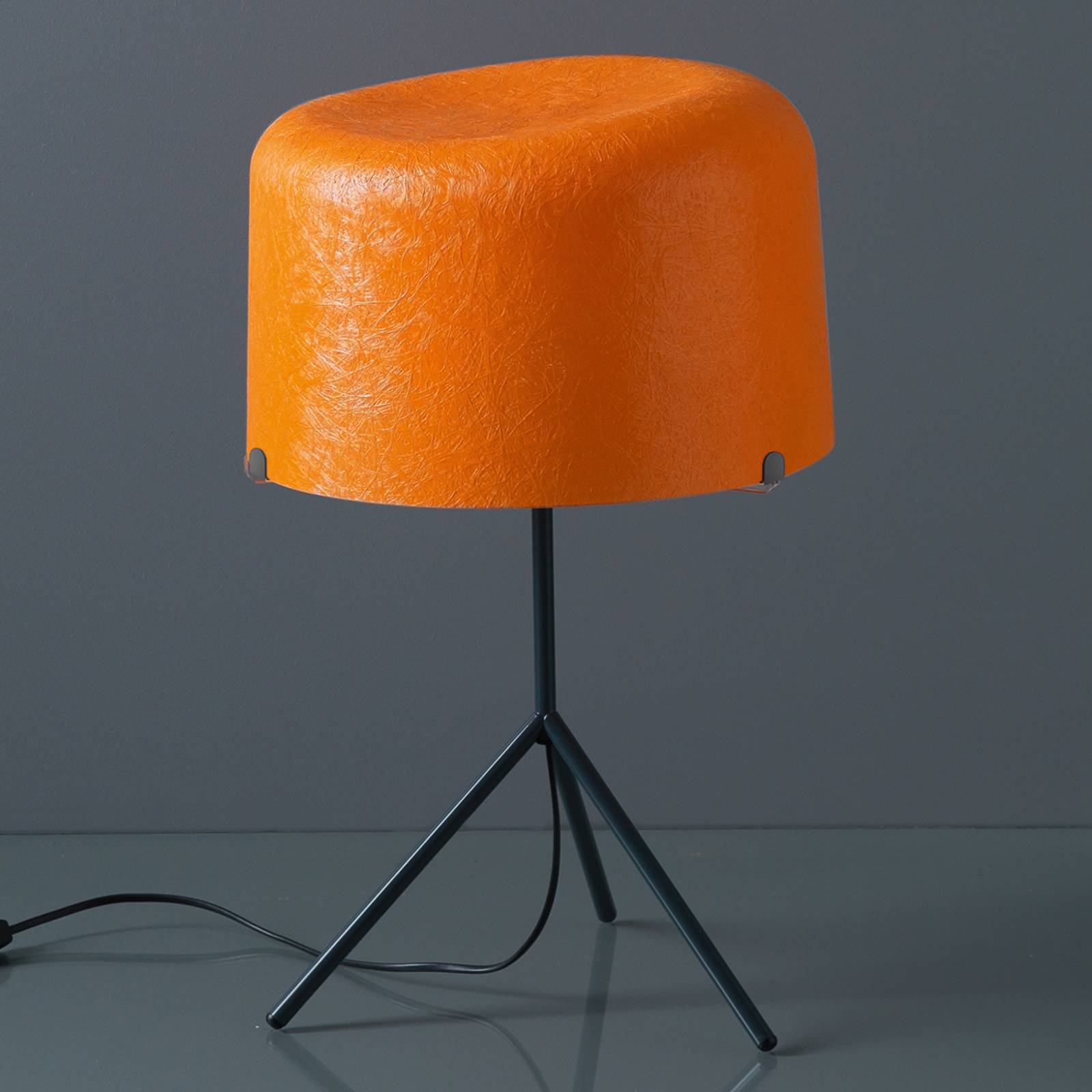 Pöytävalaisin Ola lasikuitua, oranssi, K 53 cm